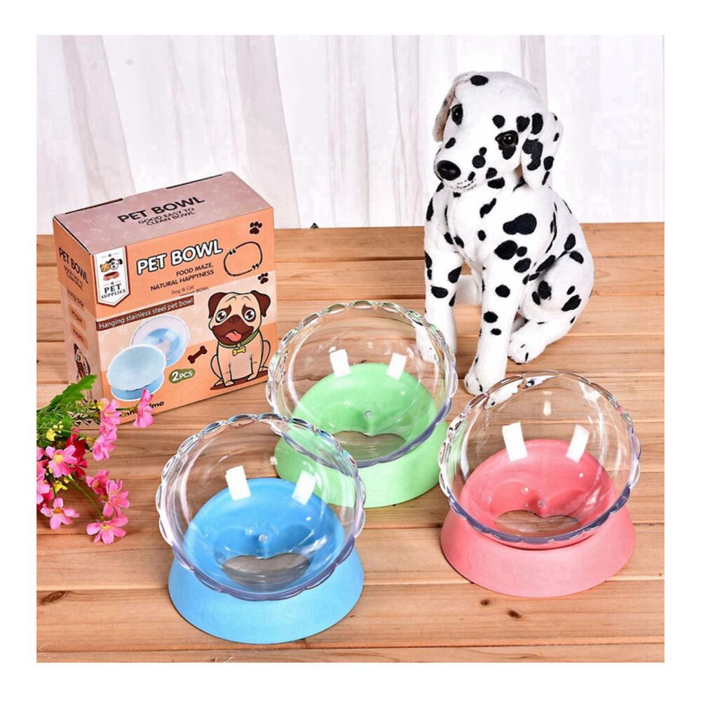 Plato De Alimento Antideslizante Con Bowl Perros Mascotas image number 2.0