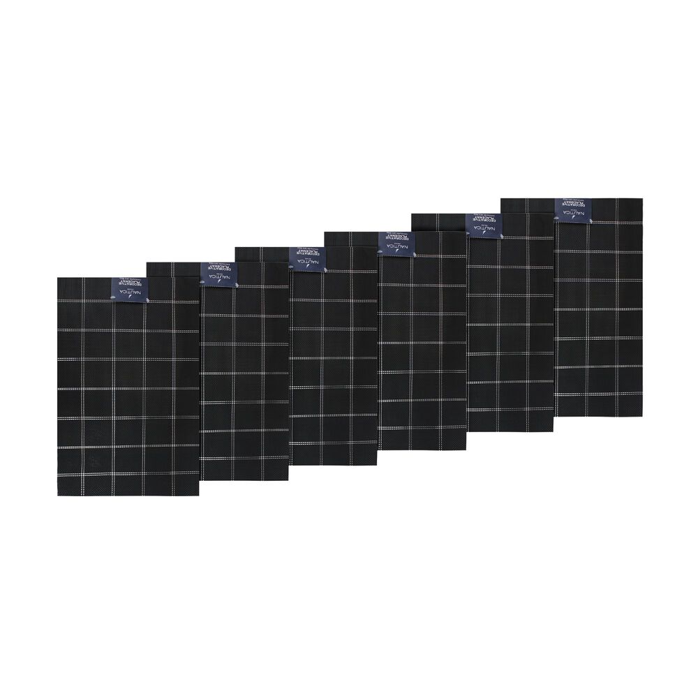 Pack 6 Individuales De Mesa Nautica Home 45x30cm Negro A Cuadros image number 3.0
