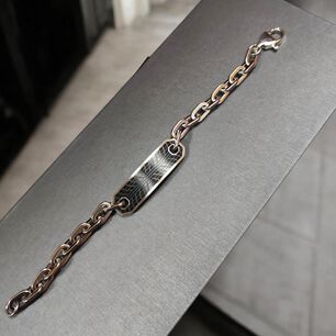 Pulsera De Hombre Cat J002b00112 Negro-plateado