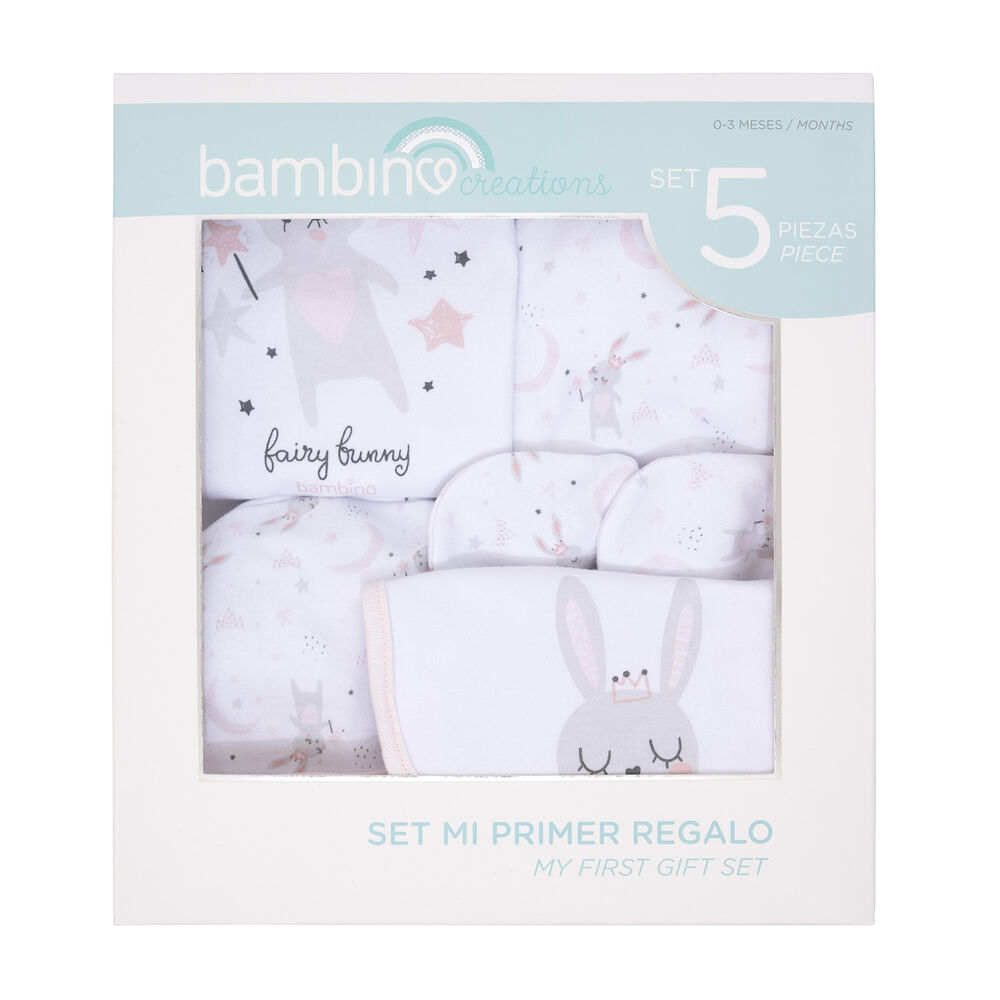 Baby Gift Bambino Set 5 Piezas Blanco Ovejas Niña image number 0.0