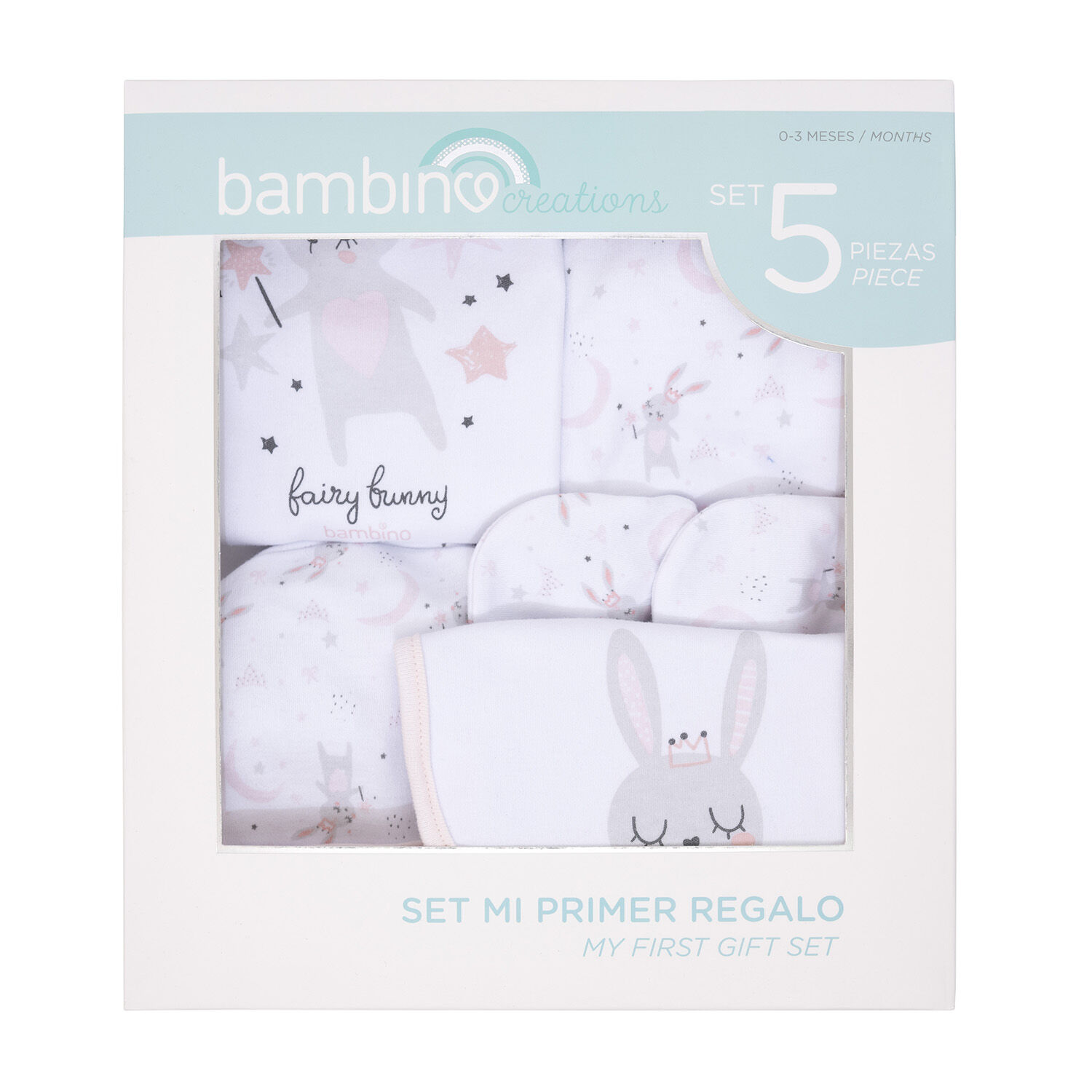 Baby Gift Bambino Set 5 Piezas Blanco Ovejas Ni&ntilde;a image number 0.0