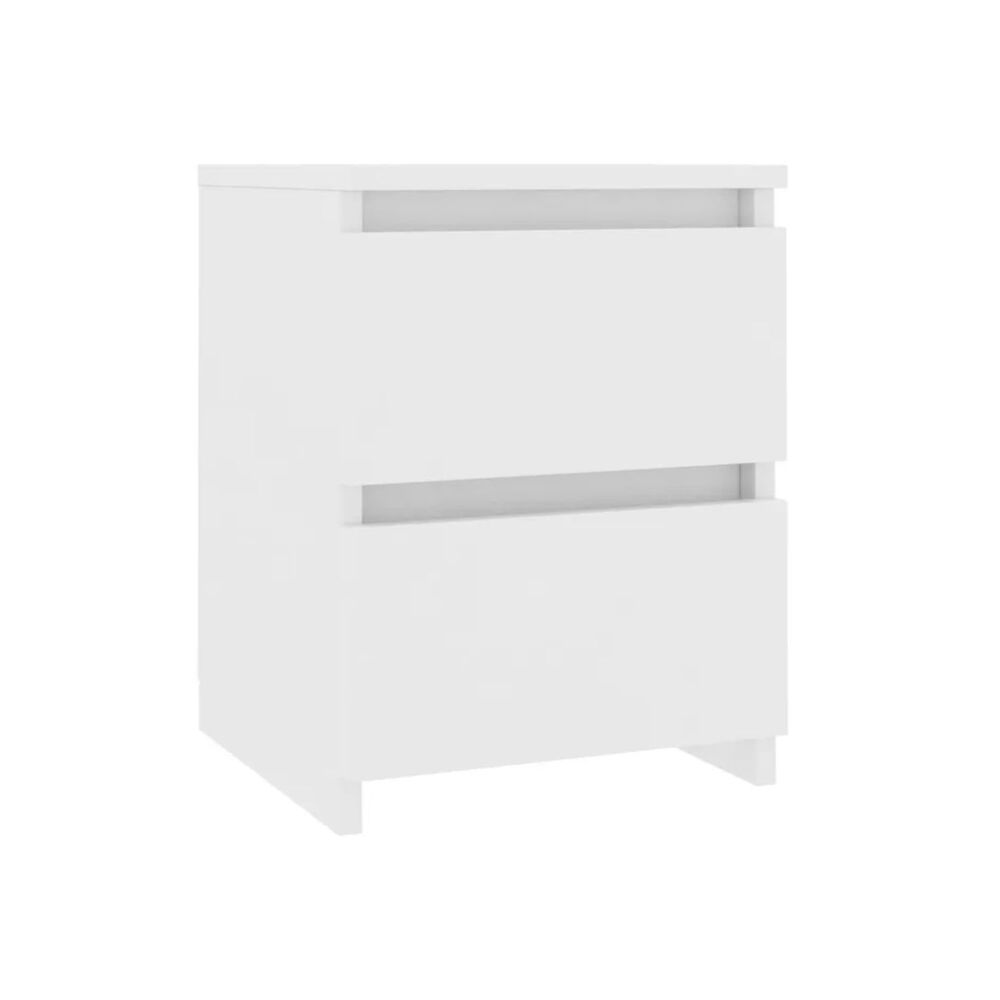 Velador Cajon Doble Minimal Blanco image number 0.0