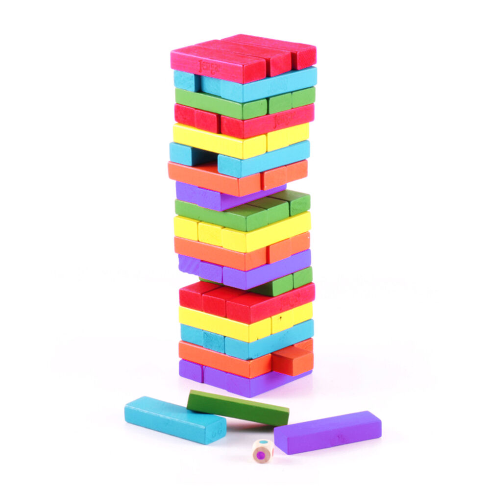 Juego Yenga Colores Bloques Educativo Para Niños 54 Piezas image number 2.0