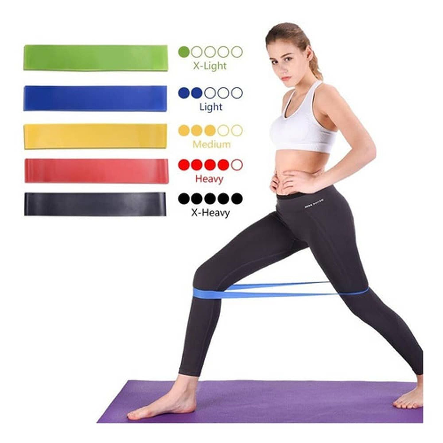 Set De 5 Bandas El&aacute;sticas De Ejercicios | Crossfit image number 1.0