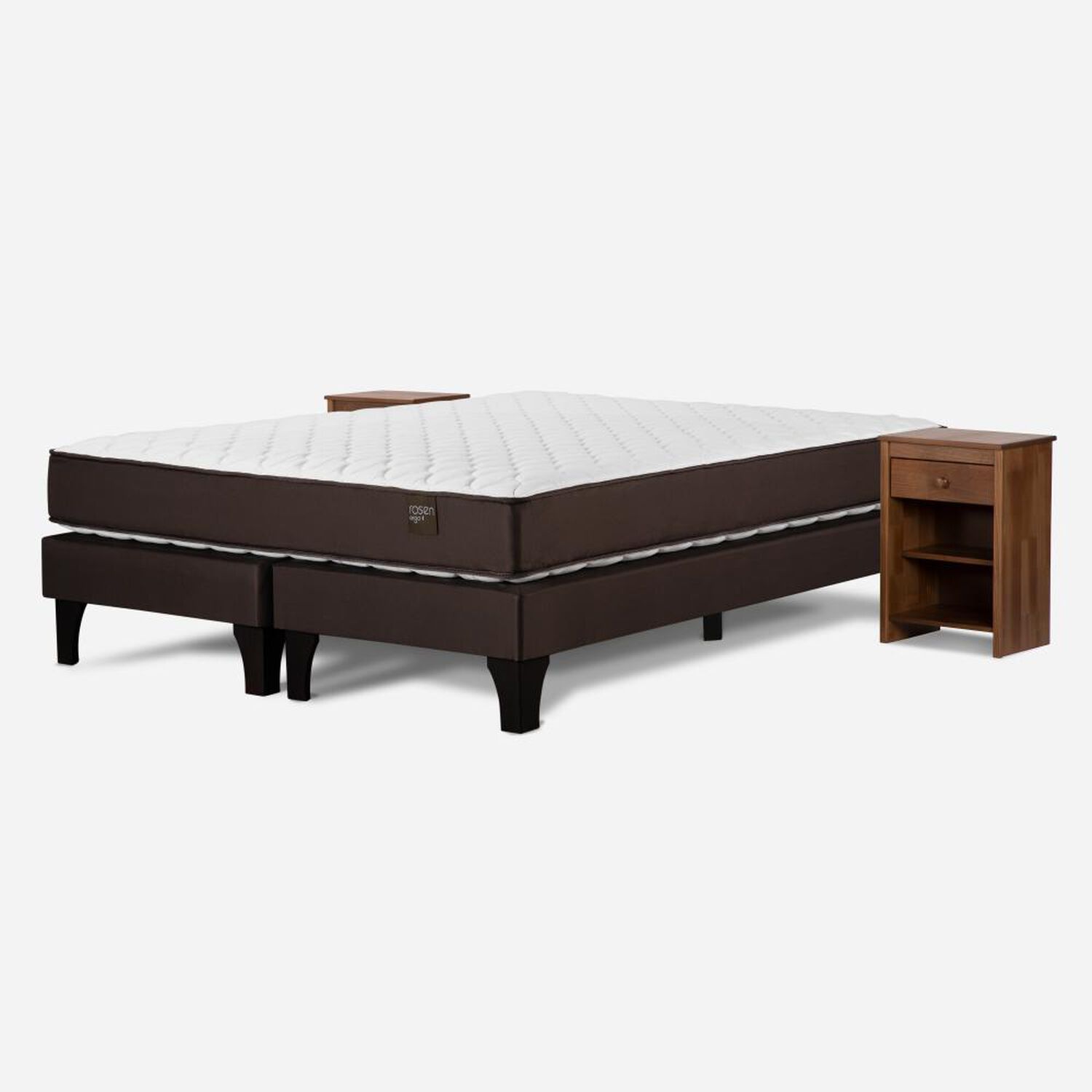 Cama Europea Rosen Ergo T / King / Base Dividida + Veladores Ferraras image number 1.0