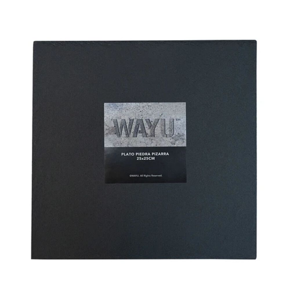 Plato Cuadrado Piedra Pizarra 25cm Wayu Alta Durabilidad Cocina image number 3.0