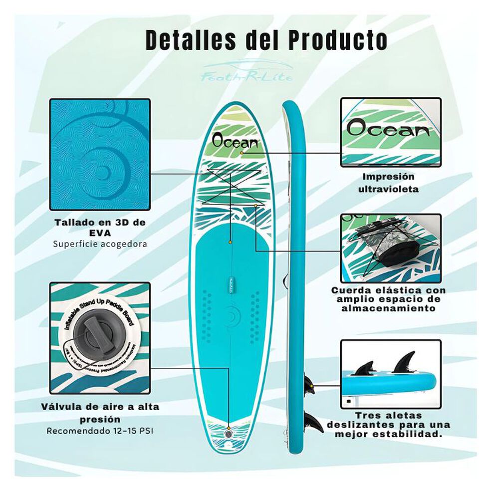 Tabla Stand Up-paddle (sup) + Accesorios Deportes Acuaticos image number 4.0