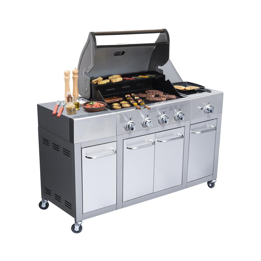 Parrilla A Gas Bbq Gril Bbq401Gcqlm / 4 Quemadores + Lateral image number 3.0