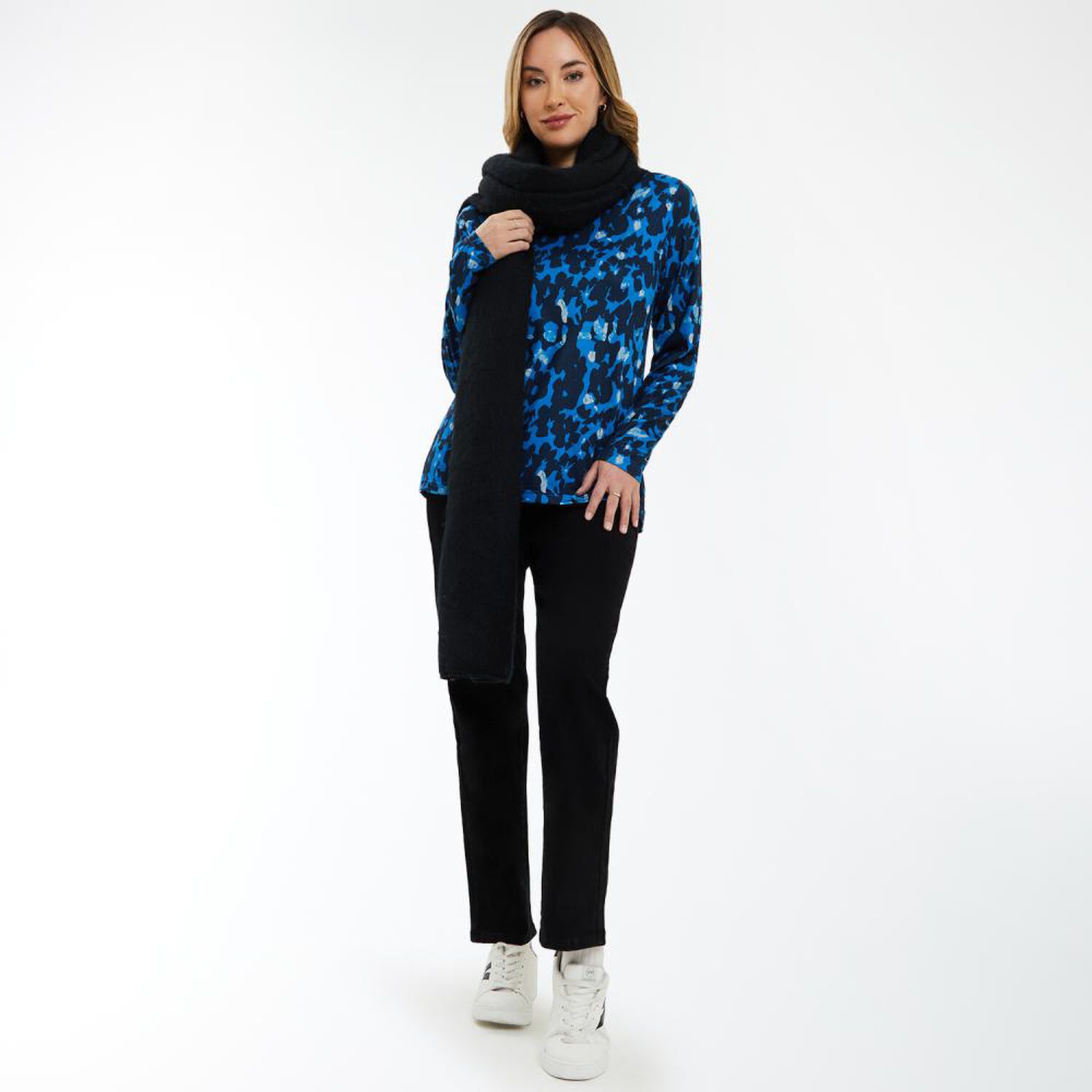 Sweater Camant Estampado Manga Larga Cuello Redondo Mujer Geeps image number 1.0