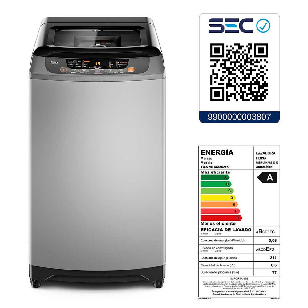 Lavadora Carga Superior Mademsa 20 Kg Szg Silver image number 3.0