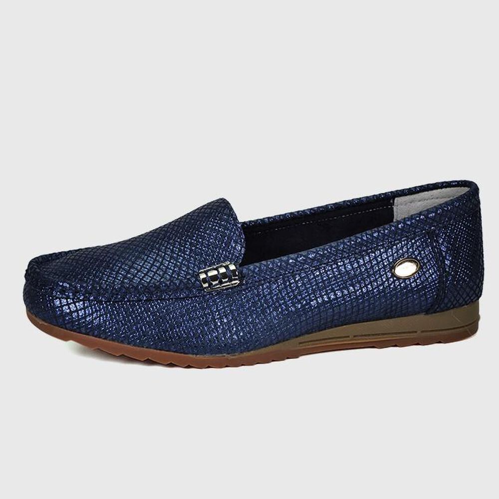 Mocasín Cuero Ethel Azul image number 0.0