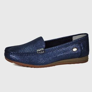 Mocasín Cuero Ethel Azul