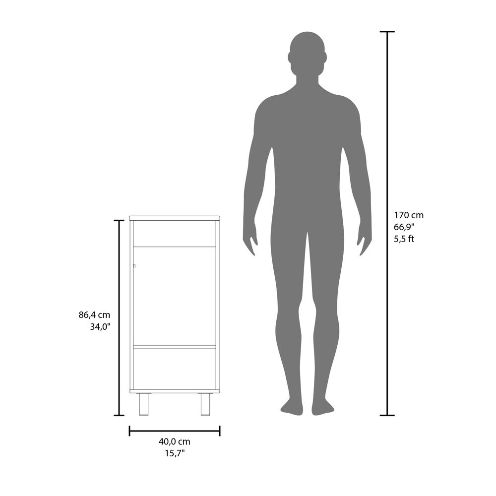 Vanitorio 86,4x40x32,5 Cm 1 Puerta image number 7.0