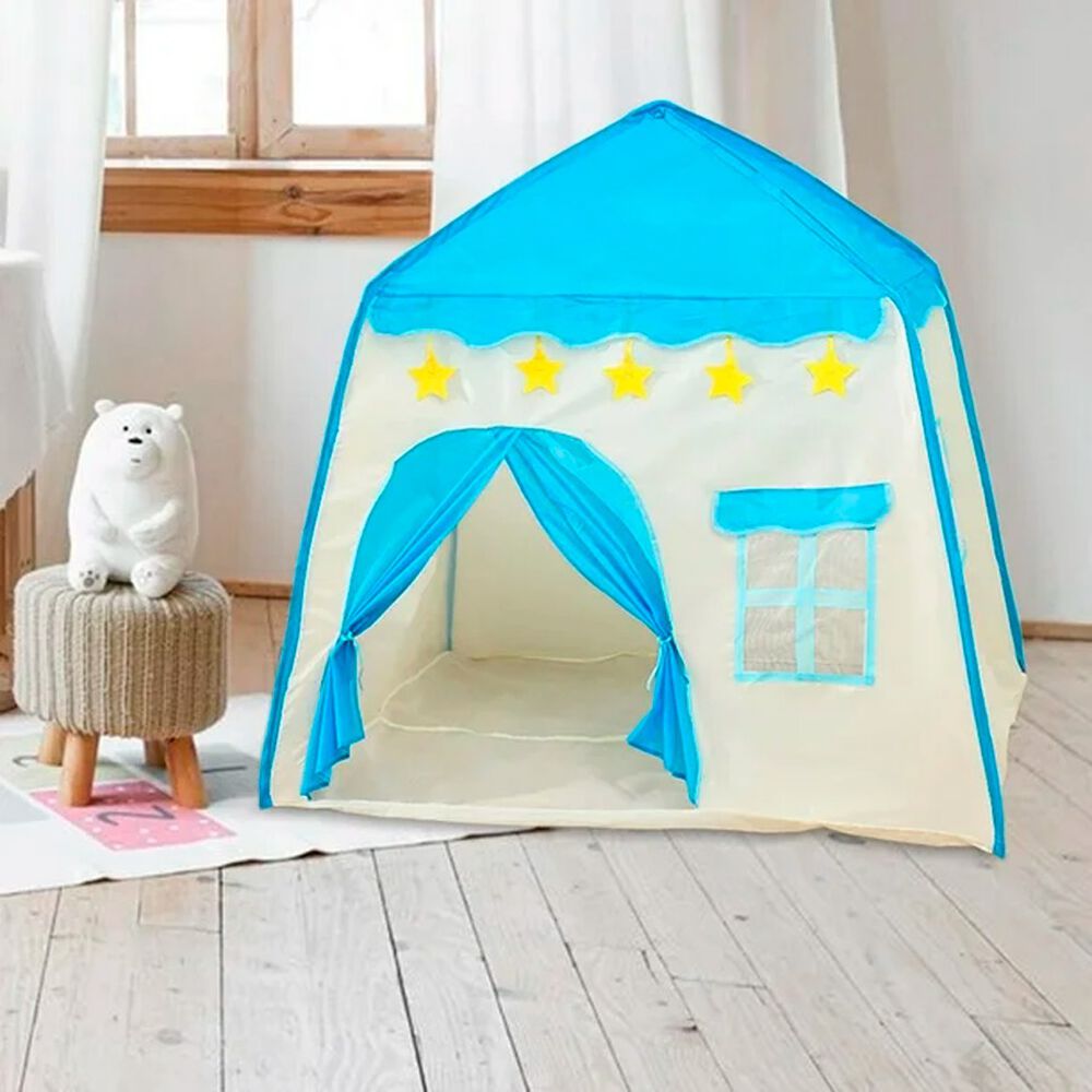 Tienda De Juegos Carpa Plegable Para Ni&ntilde;os Castillo Azul image number 3.0