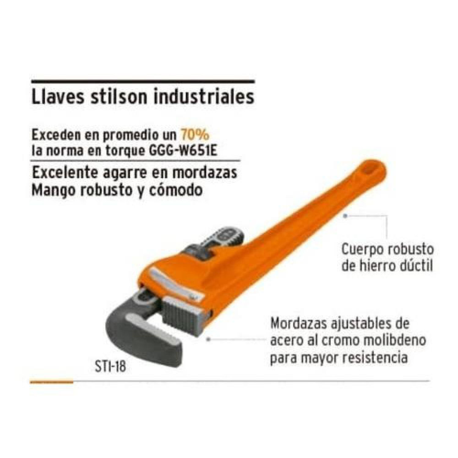Llave Stilson Industrial Truper 36 Pulgadas Garantia 10 A&ntilde;os image number 2.0