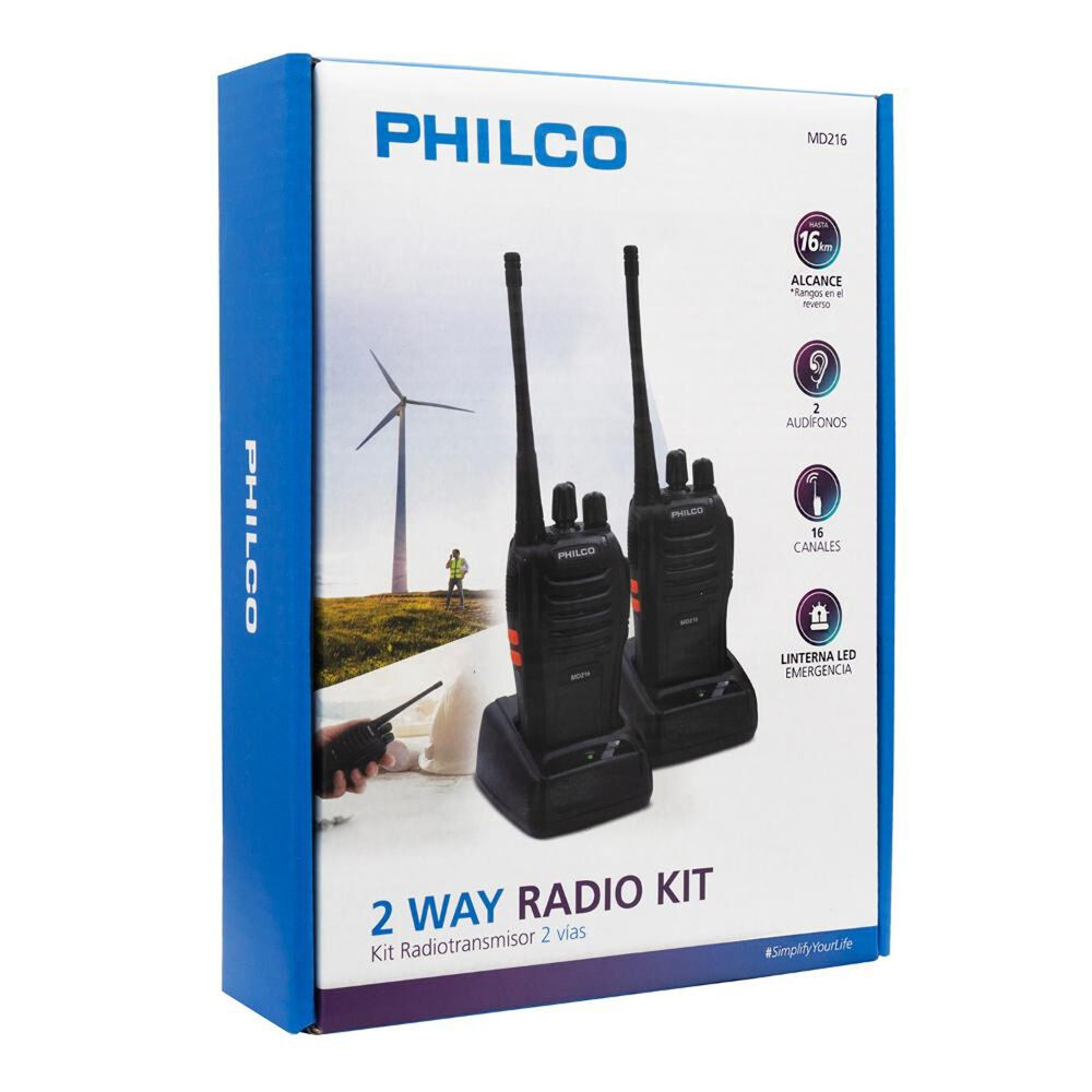 Kit Par Radiotransmisores Portatil Incluye Manos Libres Philco image number 3.0