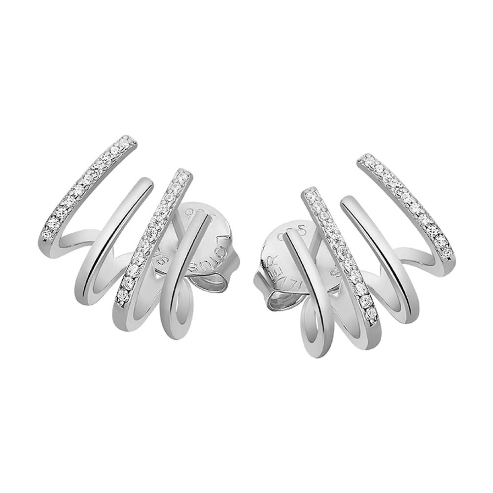 Aros Lp3344-4/1 Lotus Silver Mujer Ear Party image number 0.0