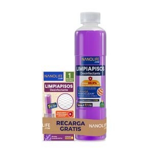 Limpiapisos Desinfectante Kit De Inicio Lavanda Promoción 1lt + Recarga - Deysa Nanolife