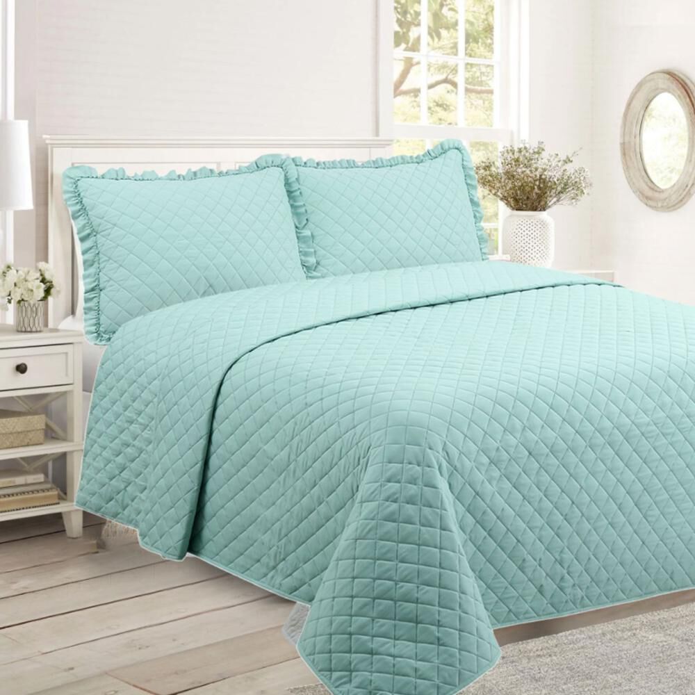 Quilt Andes Romantic 1.5 Plaza Aqua image number 0.0