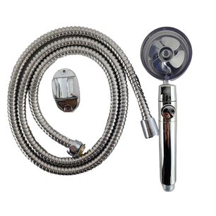 Set Cabezal Ducha Base Manguera 150cm 3 Modos Interruptor