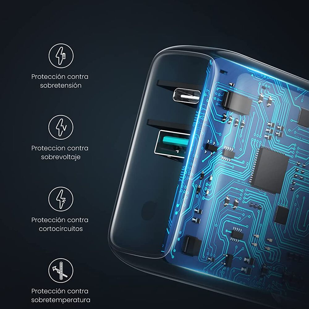 Cargador Pared Usb C Ultra Rápido 36w Power Delivery + Usb image number 4.0