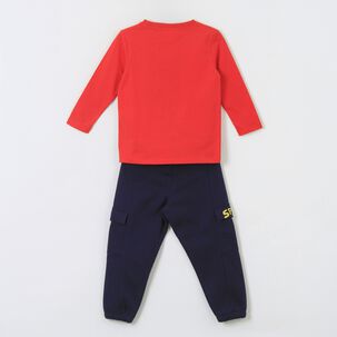 Conjunto Ni&ntilde;o Spiderman Face Rojo Marvel