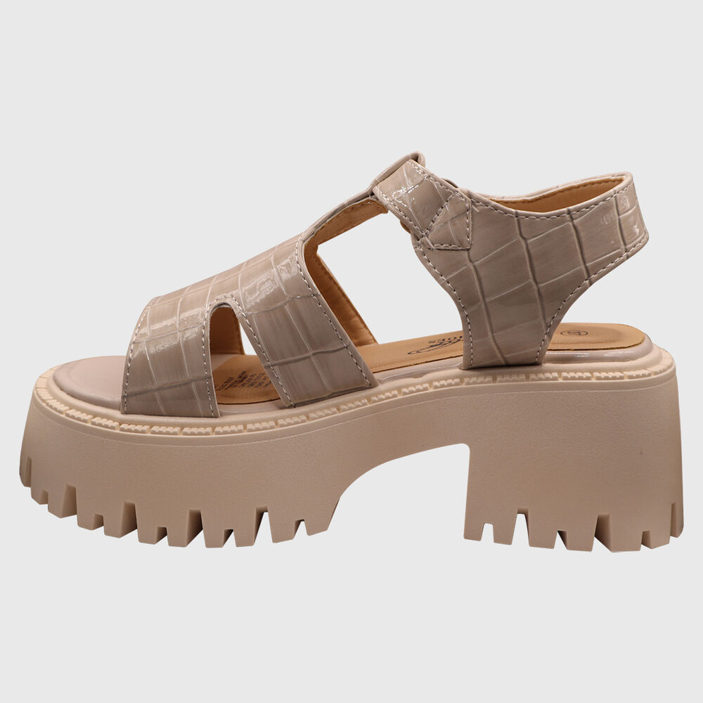 Sandalia Hebilla Charol Café image number 3.0