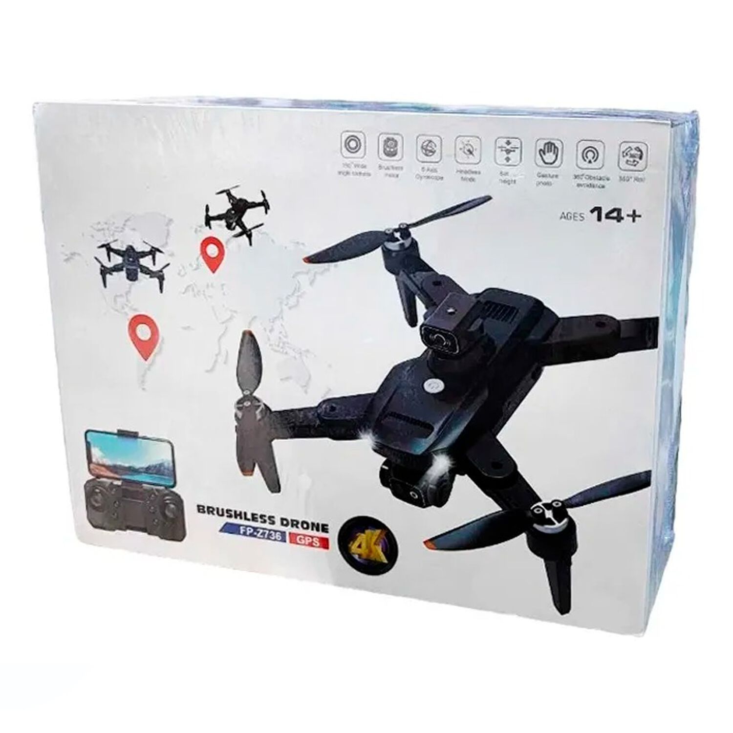 Dron Con C&aacute;mara 4k Y Control Remoto 5g Gps image number 1.0