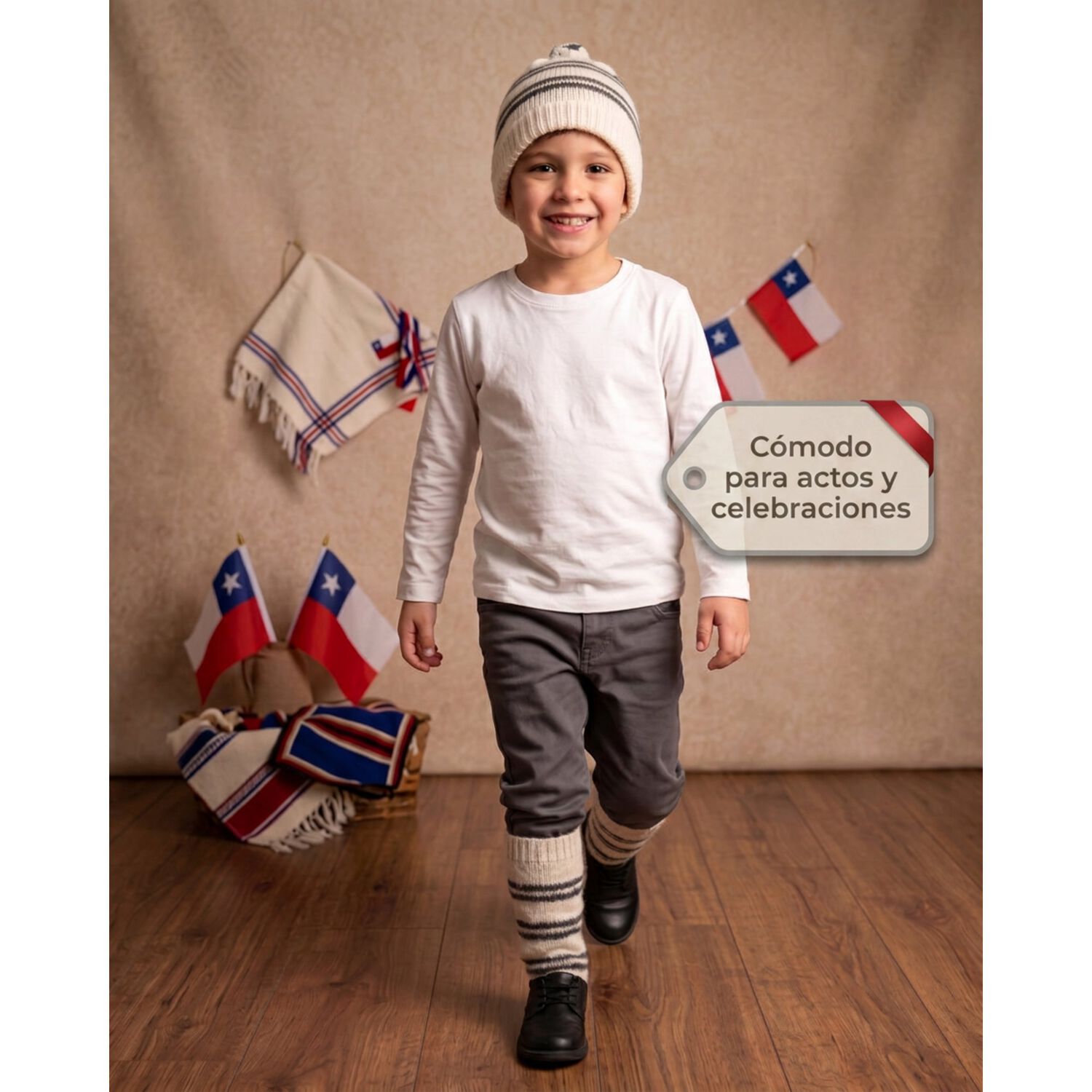 Set Chilote Adulto Gorro Mas Polaina Fiesta Patrias image number 12.0