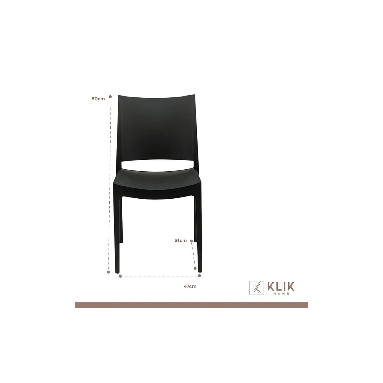 Comedor Mesa Eames De Vidrio 100cm + 4 Sillas De Terraza Exterior - Negras image number 4.0