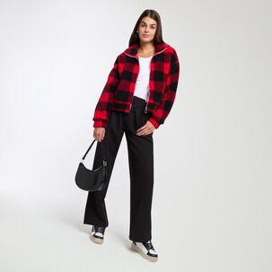 Polerón Chiporro Estampado Regular Cuello Alto Mujer Rolly Go