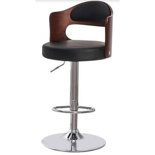 Pack 2 Sillas Bar Taburete Madera Redonda Ecocuero Boscco