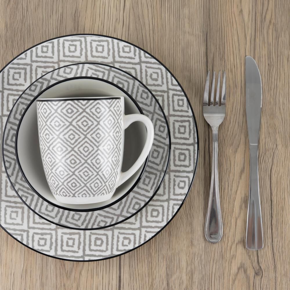 Juego De Vajilla Azhome Rombos / 16 Piezas / 4 Personas image number 3.0