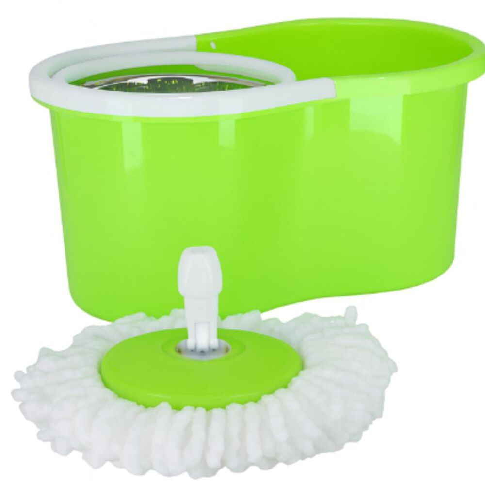 2 Mopas Giratoria 360° Trapeador Canasto Metálico Con Paños image number 7.0