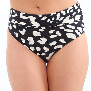 Bikini Calzón Pin Up Doble Uso Estampado Negro