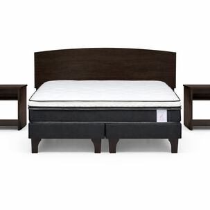 Cama Europea Rosen New Style 6 / 2 Plazas / Base Dividida + Set De Maderas Dakar