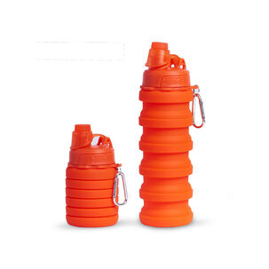 Botella Plegable 500 Ml Naranja