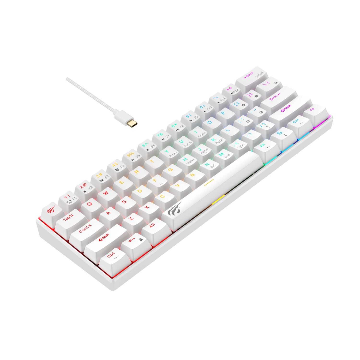 Teclado Gamer Mec&aacute;nico Luces Rgb Kb903l Havit Blanco image number 2.0
