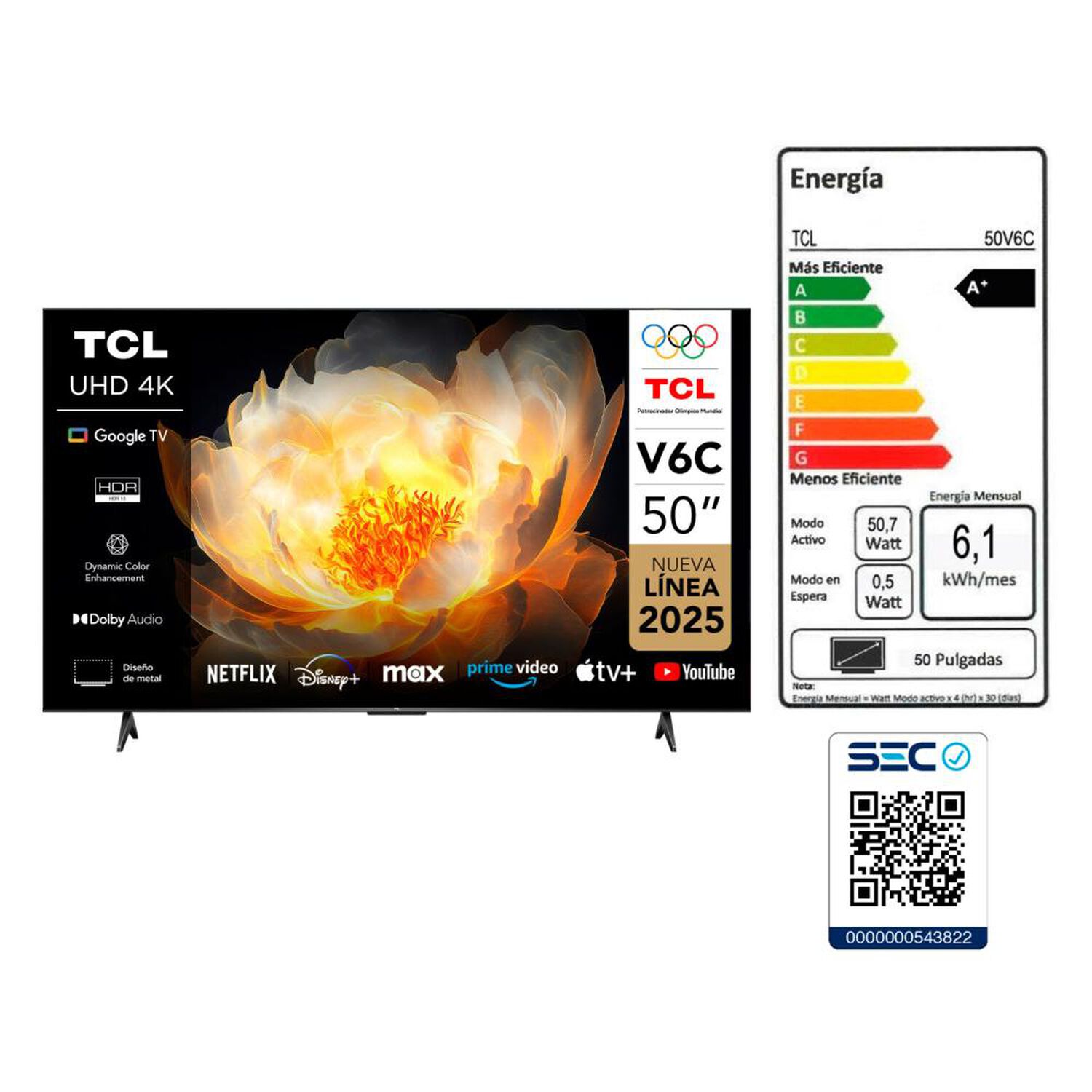 Led 50" TCL V6C / Ultra HD / Smart TV image number 12.0