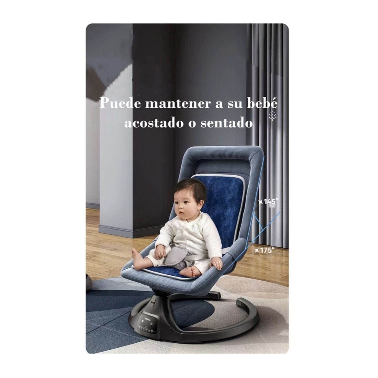 Mecedora El&eacute;ctrica Reclinable Bluetooth Lubabycas Osito image number 5.0