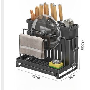 Organizador De Cubiertos Estante Escurridor Tabla De Cortar