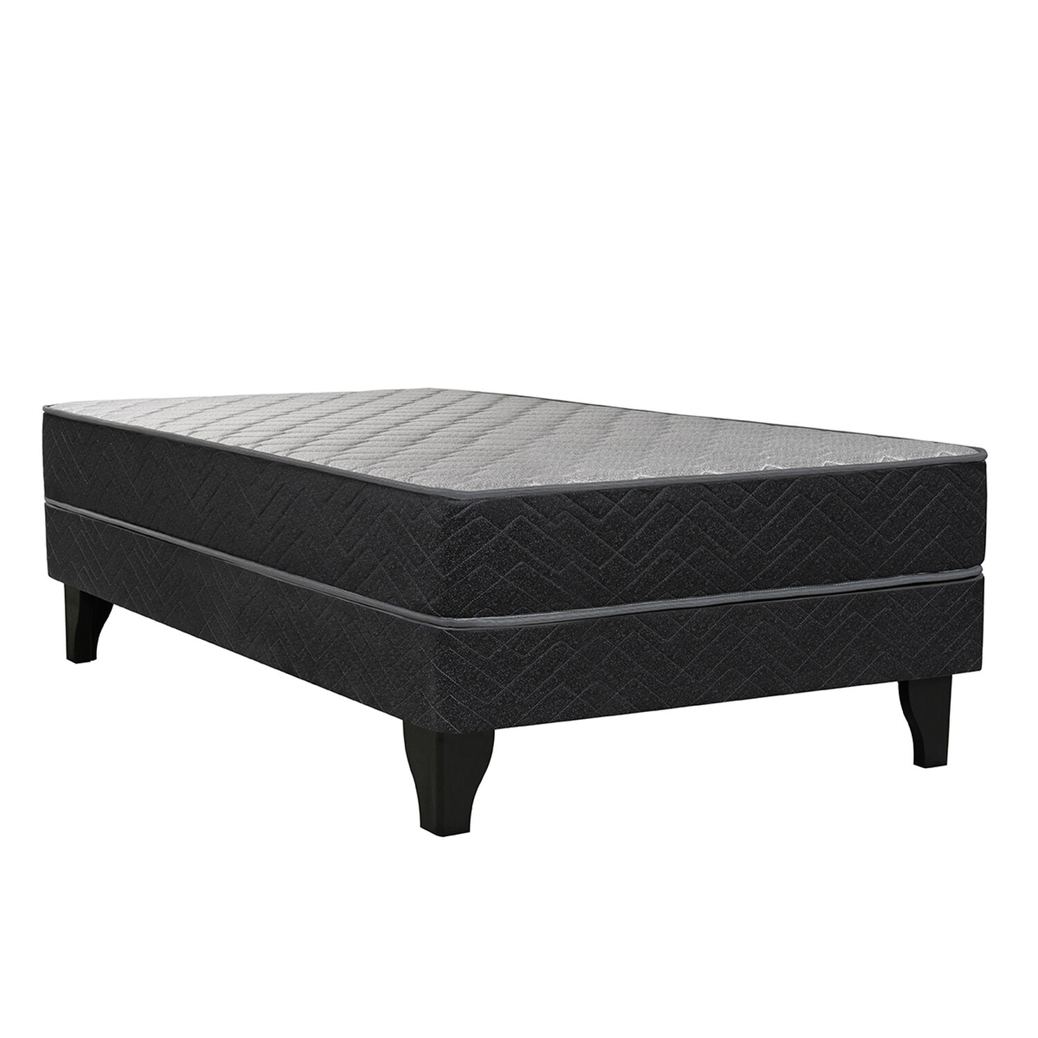 Cama Europea Celta Apolo Black / 1 Plaza / Base Normal image number 0.0