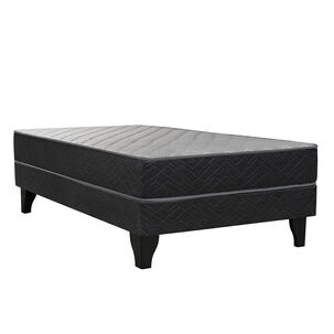 Cama Europea Celta Apolo Black / 1 Plaza / Base Normal