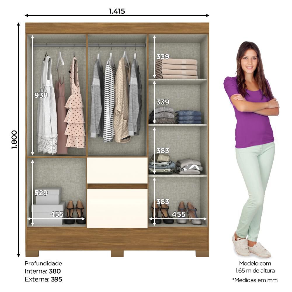 Cl&oacute;set Casaideal Kiev / 6 Puertas / 2 Cajones image number 1.0