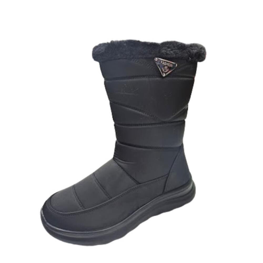 Bota De Invierno Impermeable Mujer Negro image number 1.0