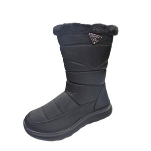 Bota De Invierno Impermeable Mujer Negro