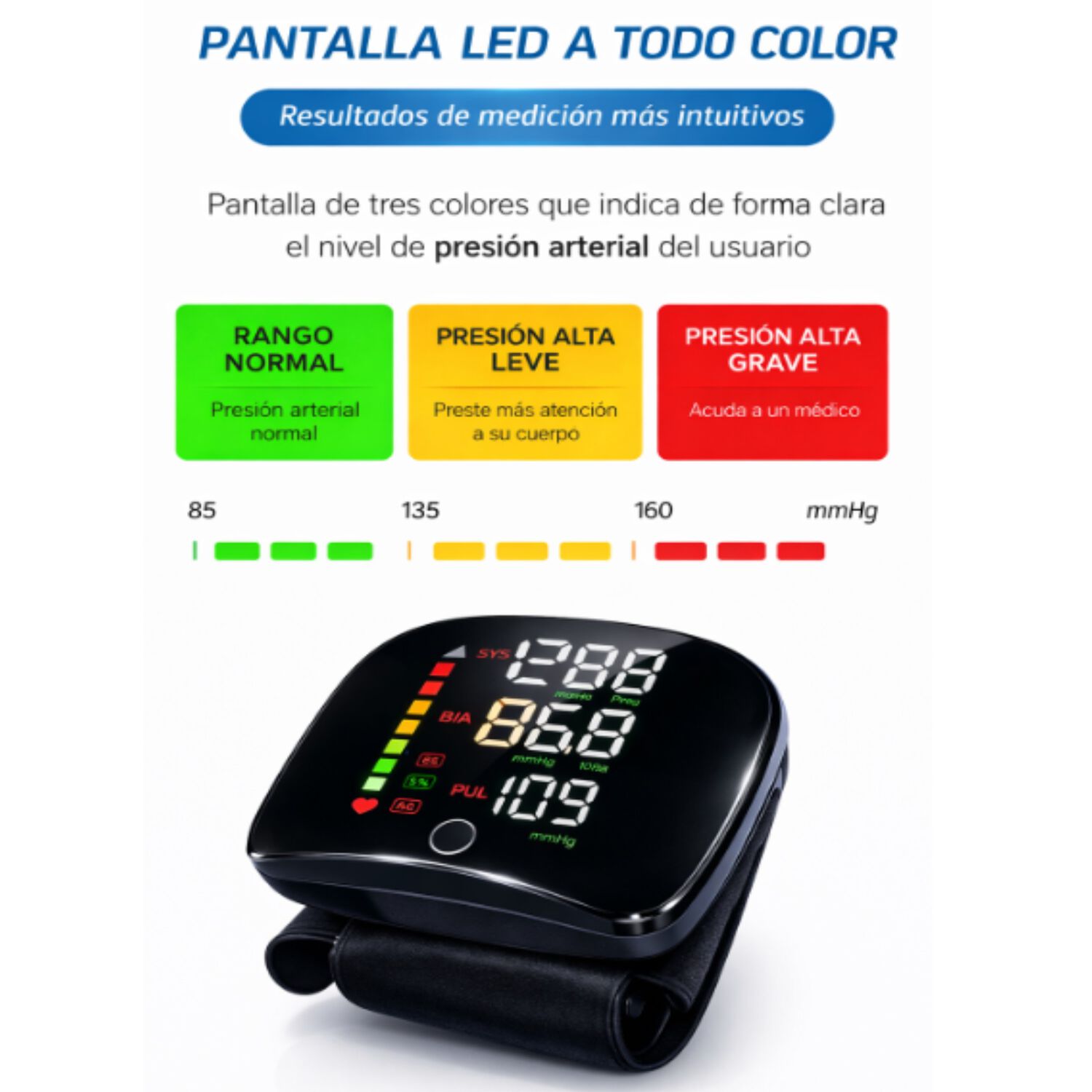 Tensi&oacute;metro Digital Mu&ntilde;eca Usb Recargable Con Voz image number 2.0