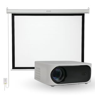 Proyector Port&aacute;til Orion 12000lm + Tel&oacute;n El&eacute;ctrico 80" Levo