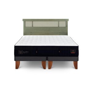 Cama Europea Cic Linea Premium / 2 Plazas / Base Dividida + Respaldo