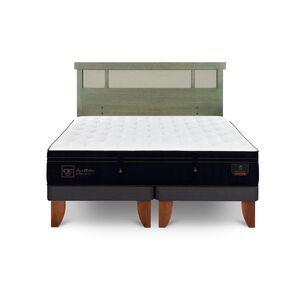 Cama Europea Cic Linea Premium / 2 Plazas / Base Dividida + Respaldo